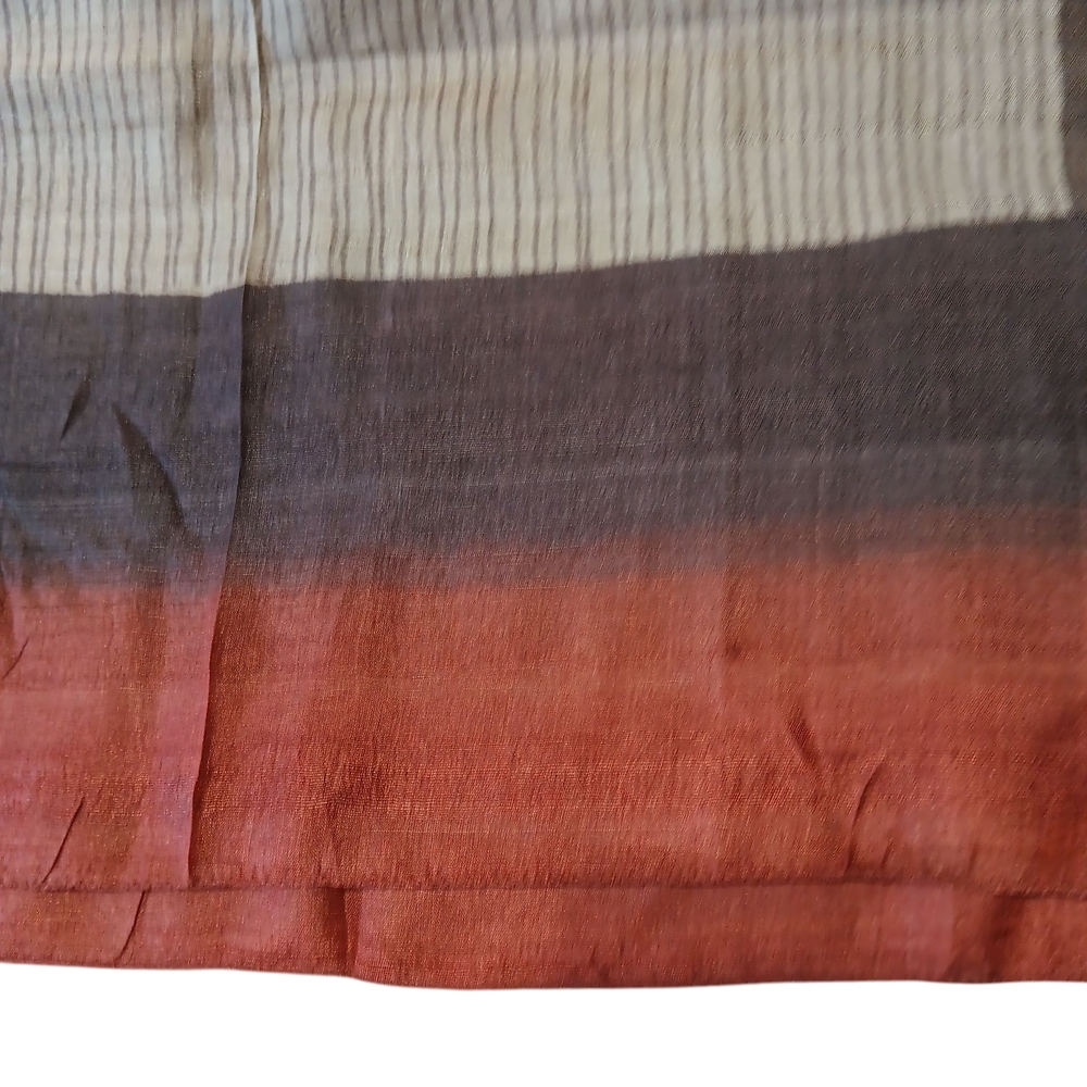 Fabindia 100% Silk Hand Block Print Scarf. NWT - Picture 5 of 5